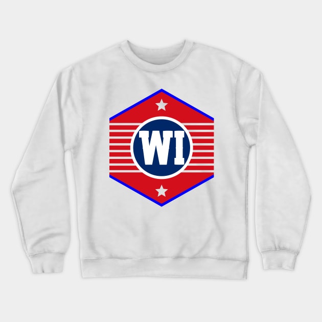 Wisconsin Crewneck Sweatshirt by colorsplash